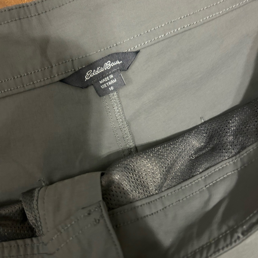 Charcoal Gray Cargo Shorts With Pockets Eddie Bauer Summer Outdoors Camping - Picture 4 of 10